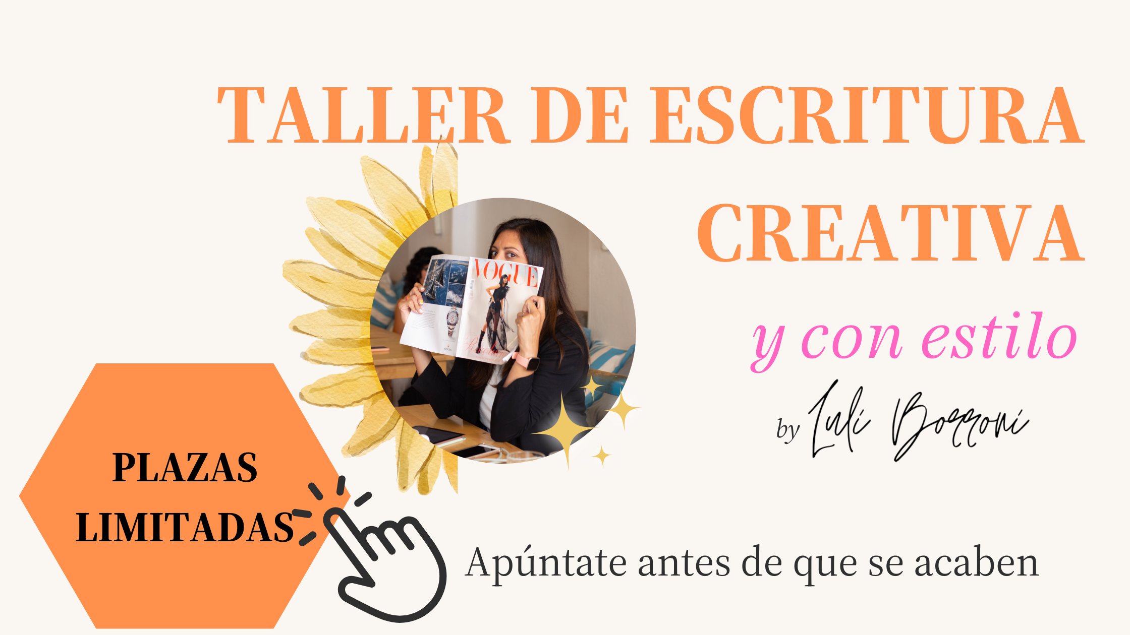 Banner taller de escritura creativa